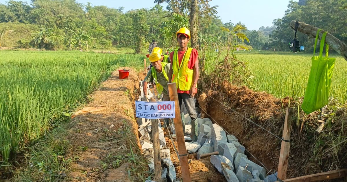Kejar Target, Progres P3A-TGAI Cai Kahuripan di Desa Barengkok Jasinga Capai 75 Persen