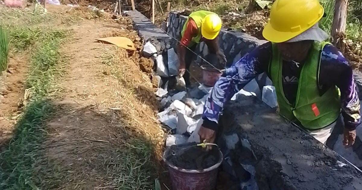 Irigasi Desa Barengkok Jasinga Digarap, Program P3A-TGAI Capai 75%