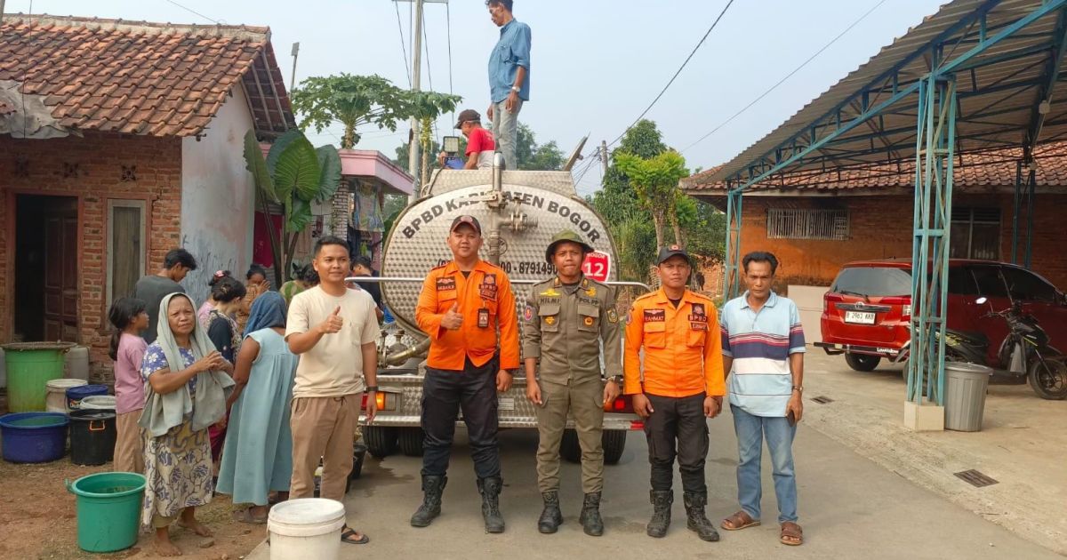 BPBD Kirim Tangki Air ke Barengkok Jasinga yang Kekeringan