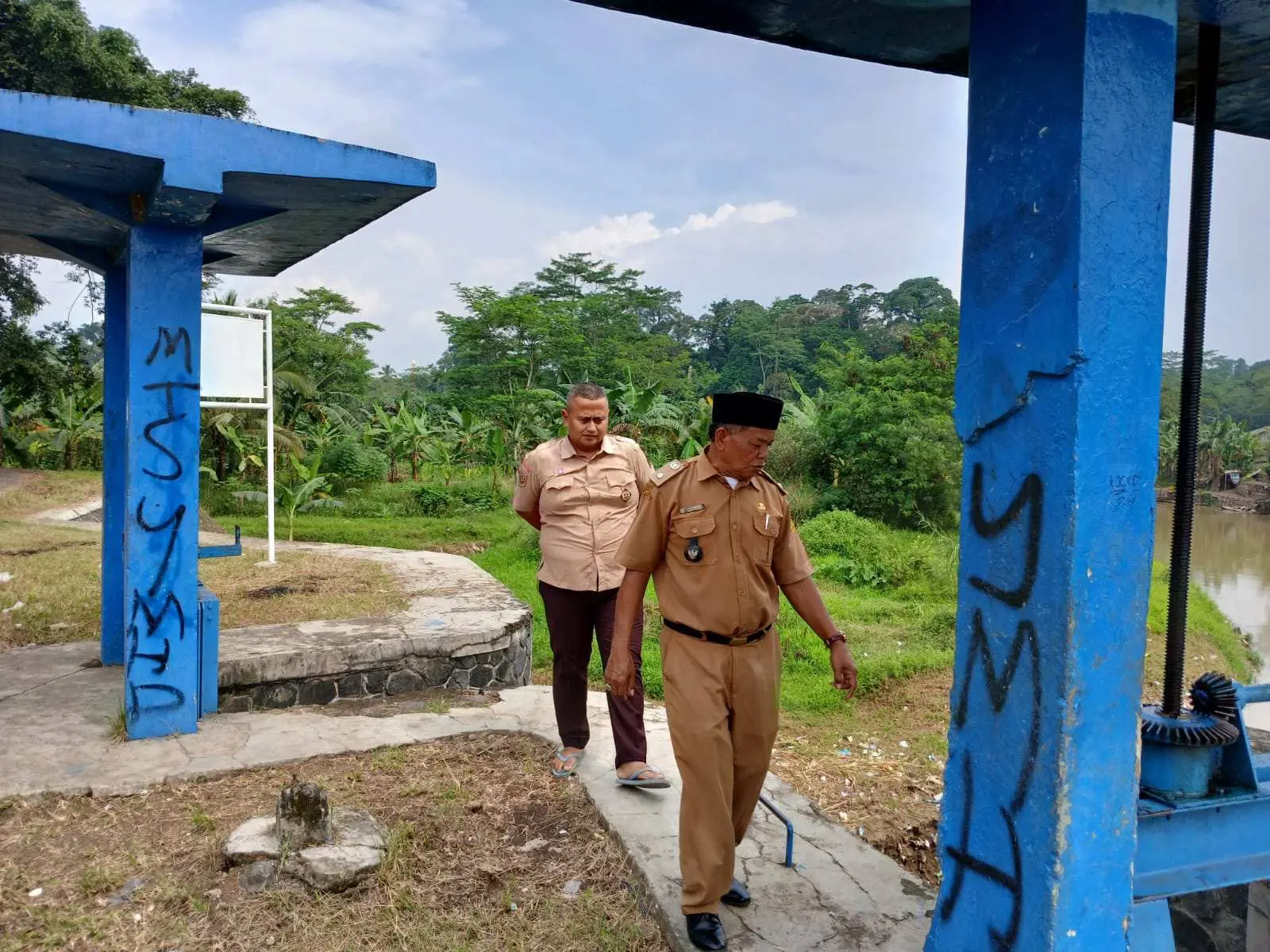 Perkuat Produktivitas Pertanian, UPT Infrastruktur Irigasi Kelas A Wilayah V Tinjau Bendungan Sodong