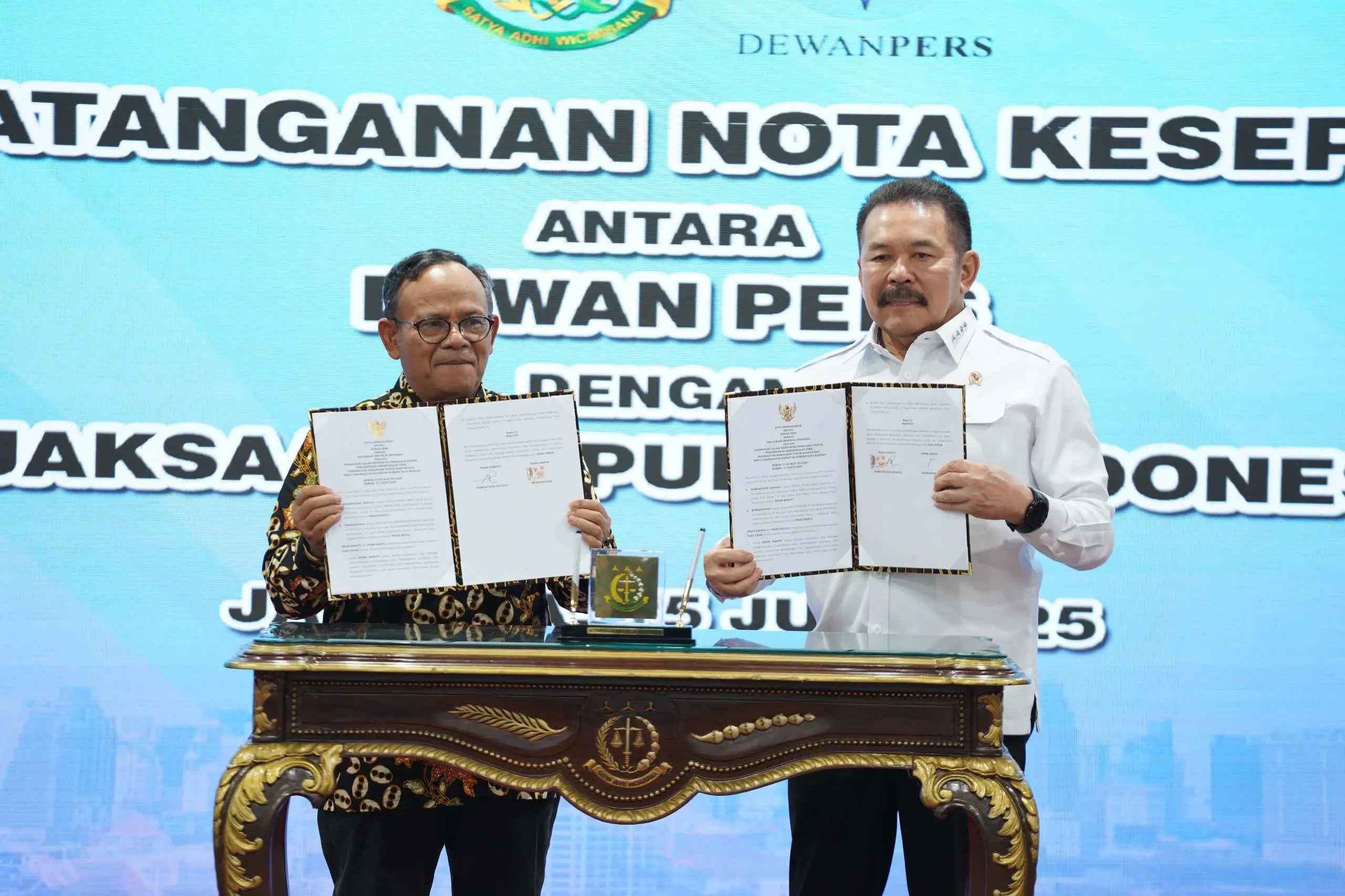 Kejaksaan RI dan Dewan Pers Sepakati MoU, Perkuat Sinergi Penegakan Hukum dan Kemerdekaan Pers