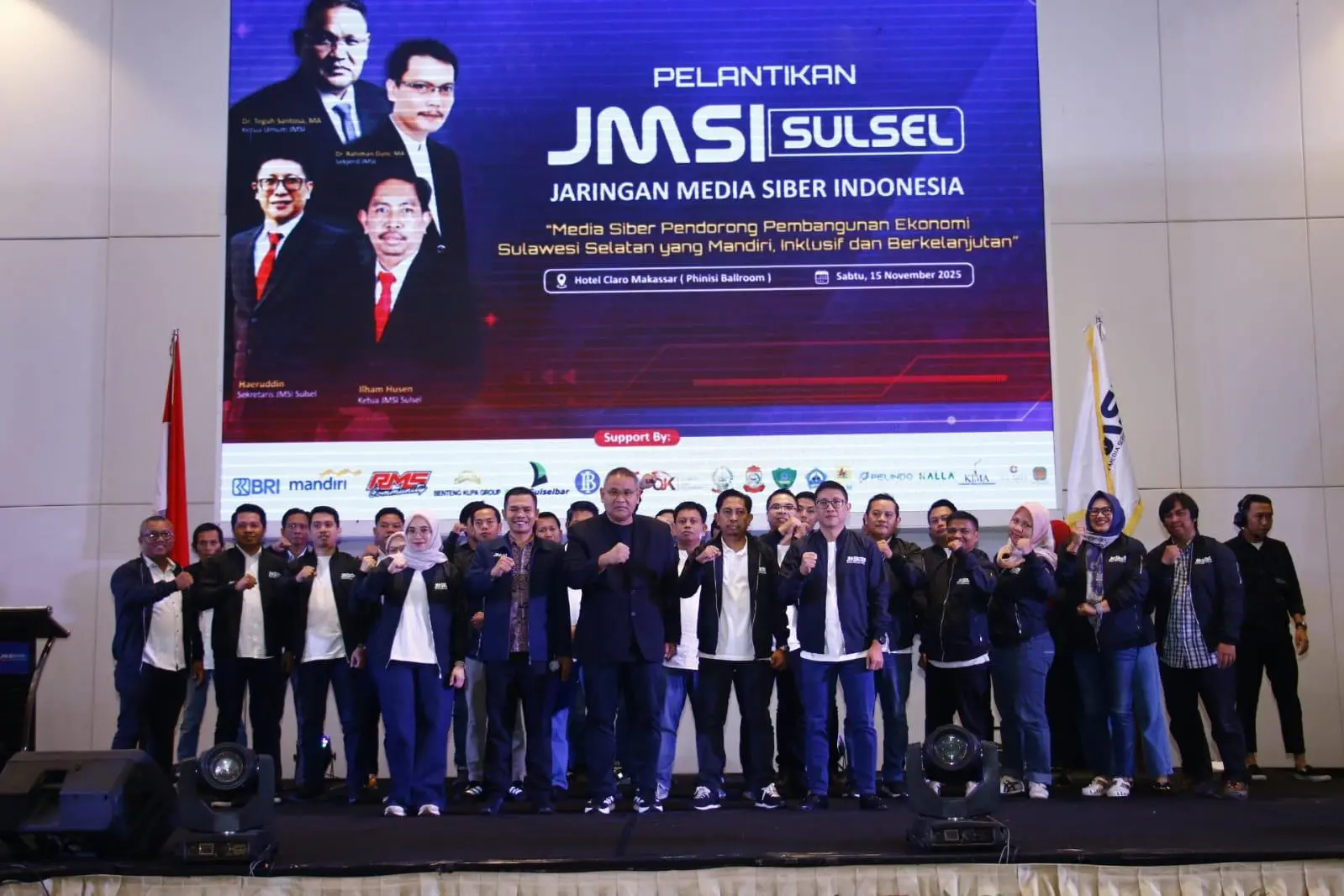 Pengurus JMSI Sulsel 2025-2030 Resmi Dilantik, Teguh Santosa Tekankan Profesionalisme Media